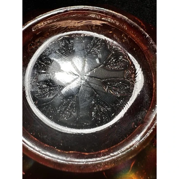 Fenton‎ Carnival Glass Bowl Marigold Ruffled Holly 8" - Picture 6 of 11